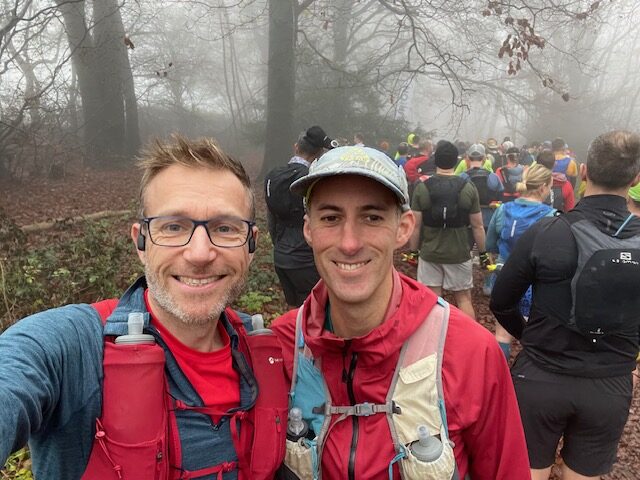 Dan and Ryan get ready to race